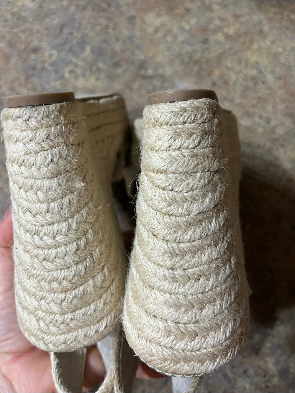 Steve Madden Espadrille Wedge Sandals Women Sz 6 Cream Natural Boho Summer